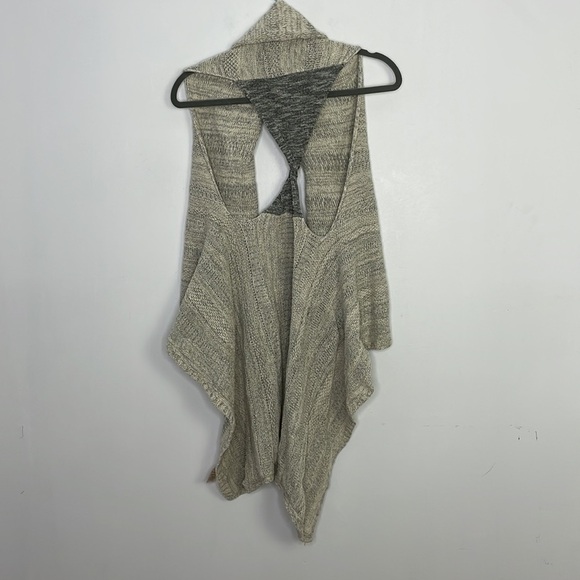 Anthropologie Sparrow heather gray sleeveless twist back cardigan - Picture 5 of 7
